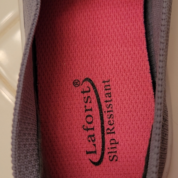 NEW Lilac Gray Laforst Slip On Woven Jazz Shoe w/ Slip Resistant Sole - Picture 2 of 12